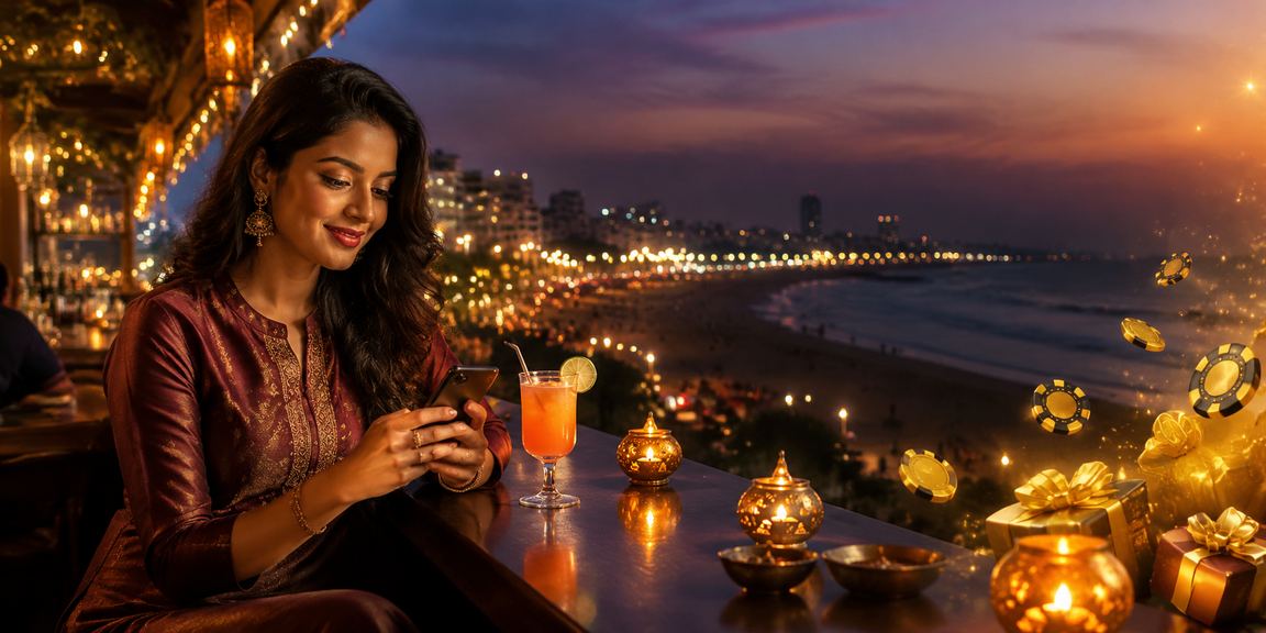 Indian player using coins jackpot rewards with mobile payments